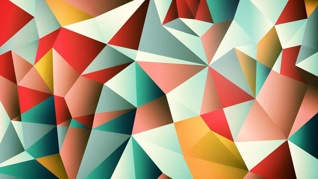 Illustration abstraite aux formes géométriques colorées évoquant la diversité et le dynamisme du commerce local