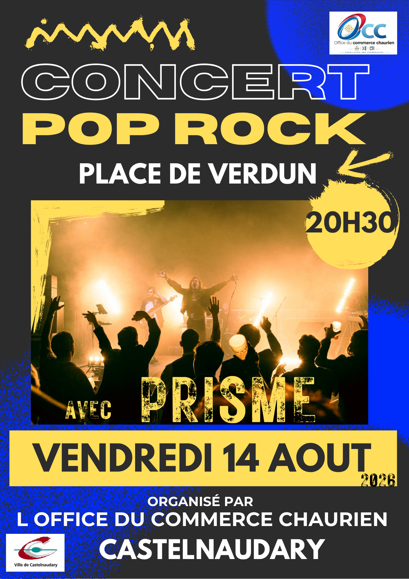 Concert POP ROCK avec Prisme